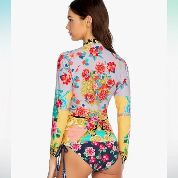 JOHNNY WAS multi pattern crop top , sz xs EUC - Picture 2 of 9